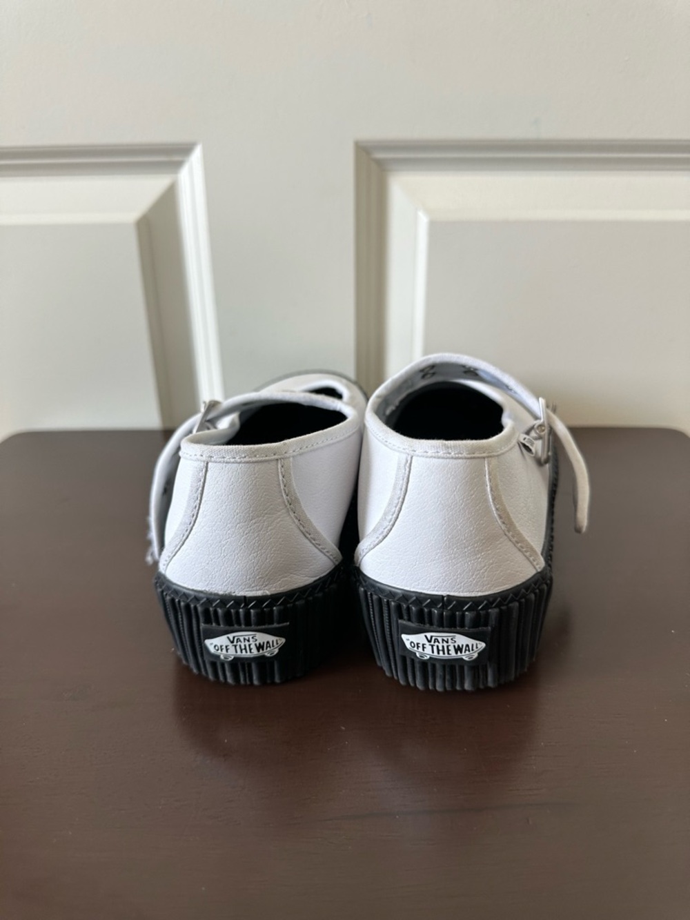 Vans White Mary Jane Creeper Buckle Shoe Size 7.5 - Picture 4 of 11